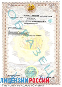 Образец сертификата соответствия (приложение) Майкоп Сертификат ISO 14001